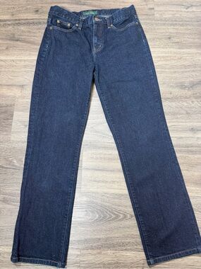 LRL Lauren Jeans Co Ralph Lauren Classic Straight Dark Wash Jeans Size 6